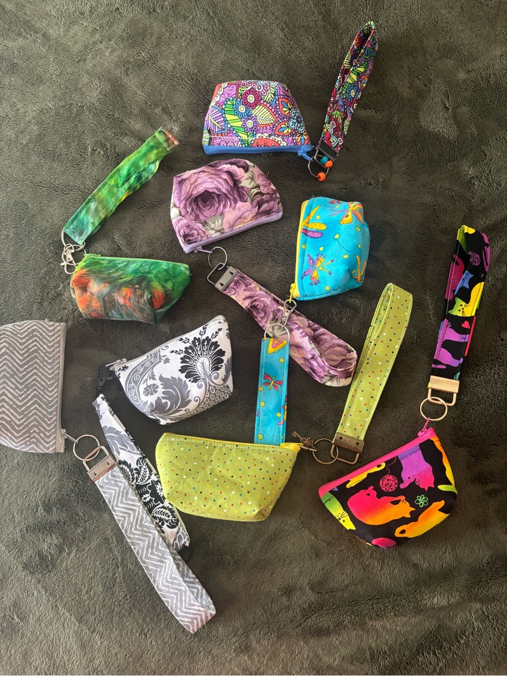 Colorful Small Wristlet Pouches - Assorted Prints